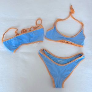 Frankie’s terry cloth bikini set w 2 tops